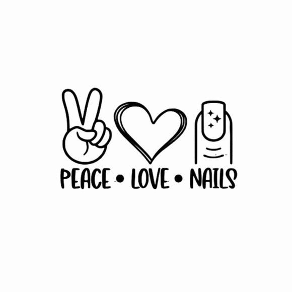 Peace, Love, Nails.-Vinyl Decals-Cool Sticker-Funny Sticker-Laptop… - Picture 1 of 5